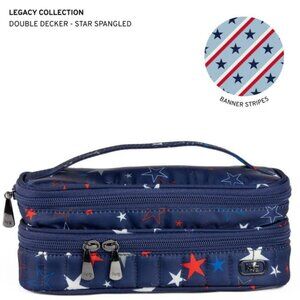 Lug Legacy Collection Double Decker Cosmetic Case Star Spangled Red White & Blue